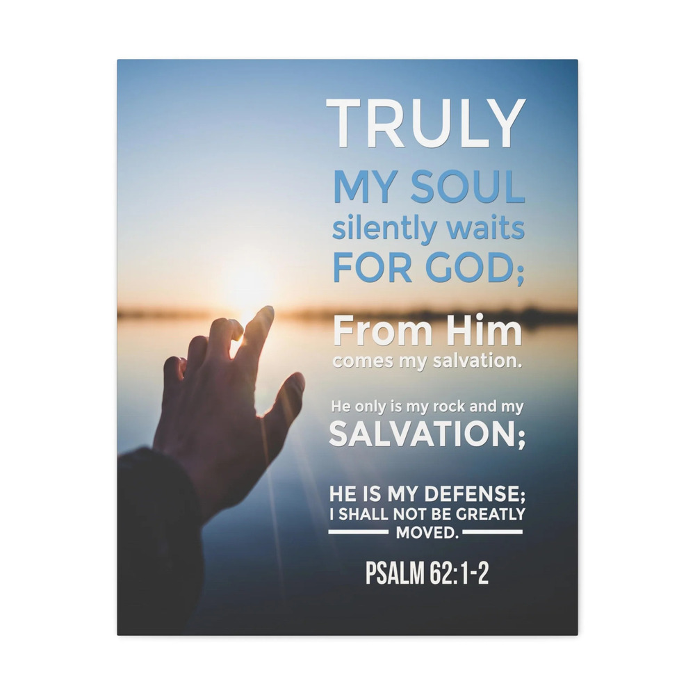 Scripture Walls My Defense Psalm 62:1-2 Christian Wall Art Bible Verse Print